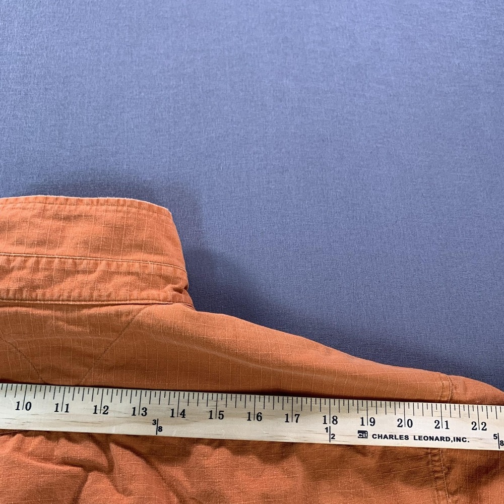 Tommy Hilfiger Shirt Mens Medium Orange Navigator Naval Military Long Sleeve - Picture 12 of 16